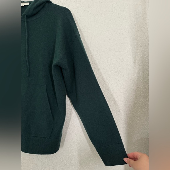 Vince Wool Cashmere Blend Oversized Hoodie Sweater in Juniper Green Size Medium - Picture 5 of 9